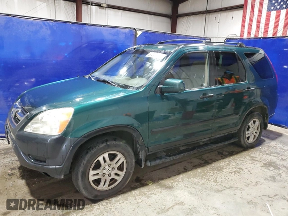 2002 Honda CR-V EX with VIN JHLRD78862C039307, listed as a Copart auction lot 49496985 with 286,836 mi miles and Clean Title. Bid and sale history available at carsss.com. Image 1.
