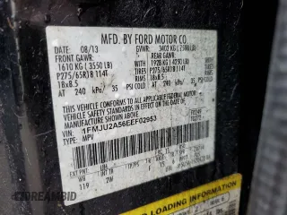 2014 Ford Expedition Limited with VIN 1FMJU2A56EEF02953, listed as a Copart auction lot 58295865 with 64,395 mi miles and Salvage title. Bid and sale history available at DreamBid. Image 13.