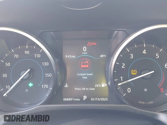 2019 Jaguar XF 25t Premium with VIN SAJBJ4FX5KCY78947, listed as a IAAI auction lot 41261473 with 68,891 mi miles. Bid and sale history available at carsss.com. Image 7.