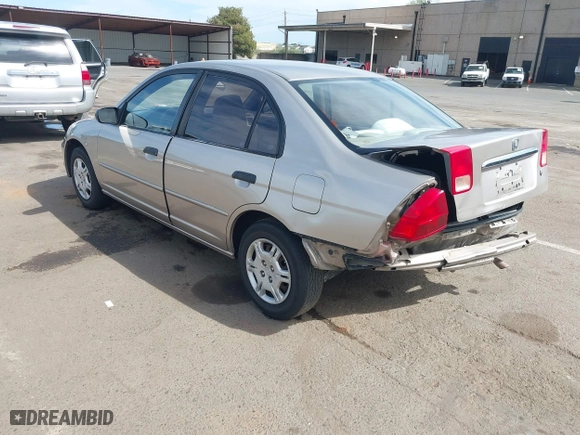 2001 Honda Civic LX with VIN 2HGES16511H554168, listed as a IAAI auction lot 42009621 with 163,801 mi miles. Bid and sale history available at carsss.com. Image 3.