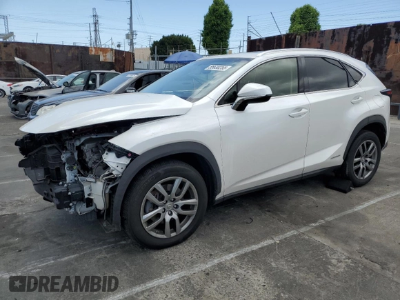 2015 Lexus NX 300h z VIN JTJBJRBZ8F2027317, wystawiony jako Copart lot #55630255 z przebiegiem 124 895 mil mil oraz Szkoda całkowita • Salvage title. Historia ofert i sprzedaży dostępna na DreamBid. Obrazek 1.