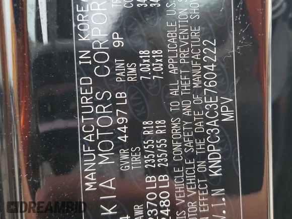2014 Kia Sportage EX with VIN KNDPC3AC3E7604222, listed as a Copart auction lot 50905415 with 129,385 mi miles and Clean title. Bid and sale history available at DreamBid. Image 13.