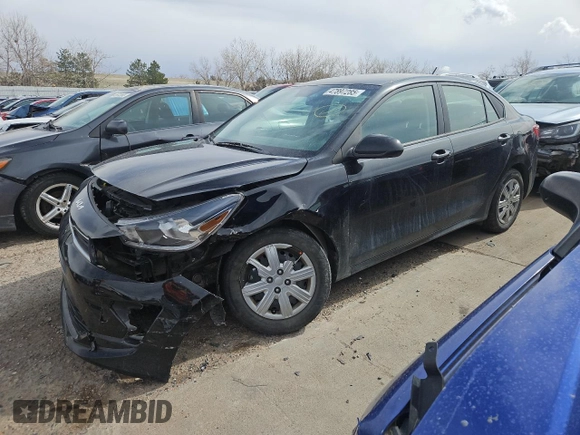 2022 Kia Rio S with VIN 3KPA24AD6NE445249, listed as a Copart auction lot 47897285 with 51,906 mi miles and Salvage Title. Bid and sale history available at DreamBid. Image 1.