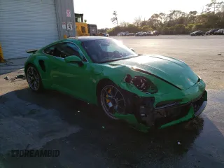 2021 Porsche 911 Turbo S with VIN WP0AD2A92MS258662, listed as a Copart auction lot 41111254 with 10,407 mi miles. Bid and sale history available at carsss.com. Image 4.
