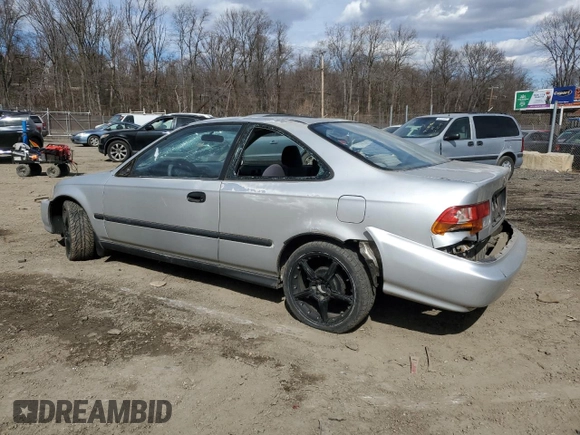 1996 Honda Civic DX with VIN 1HGEJ6124TL060910, listed as a Copart auction lot 46275975 with 164,398 mi miles and Salvage Title. Bid and sale history available at carsss.com. Image 2.