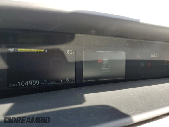 2020 Toyota Prius L Eco z VIN JTDKARFU3L3125646, wystawiony jako Copart lot #52942245 z przebiegiem 104 999 mil mil oraz Szkoda całkowita • Salvage title. Historia ofert i sprzedaży dostępna na DreamBid. Obrazek 9.