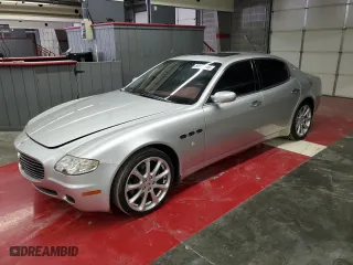 2005 Maserati Quattroporte with VIN ZAMCE39A750014721, listed as a Copart auction lot 54172645 with 24,604 mi miles and Clean Title. Bid and sale history available at carsss.com. Image 1.