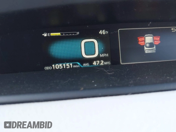 2017 Toyota Prius Two z VIN JTDKARFU4H3543978, wystawiony jako IAAI lot #41749905 z przebiegiem 105 151 mil mil oraz . Historia ofert i sprzedaży dostępna na DreamBid. Obrazek 15.