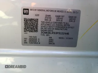 2023 Chevrolet Blazer Premier with VIN 3GNKBLRS3PS132446, listed as a Copart auction lot 80819214 with 7,852 mi miles and Salvage title. Bid and sale history available at DreamBid. Image 13.
