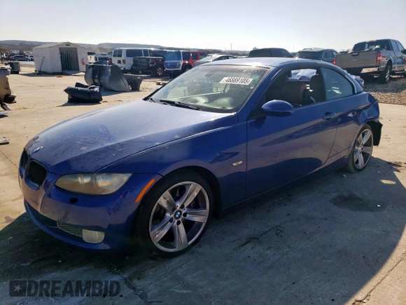 2008 BMW 3 Series 335i with VIN WBAWL73528PX58536, listed as a Copart auction lot 46889105 with Not Provided miles and Salvage Title. Bid and sale history available at carsss.com. Image 1.