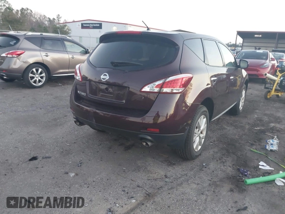 2014 Nissan Murano SV with VIN JN8AZ1MU6EW415829, listed as a IAAI auction lot 41484006 with 117,974 mi miles and . Bid and sale history available at DreamBid. Image 4.