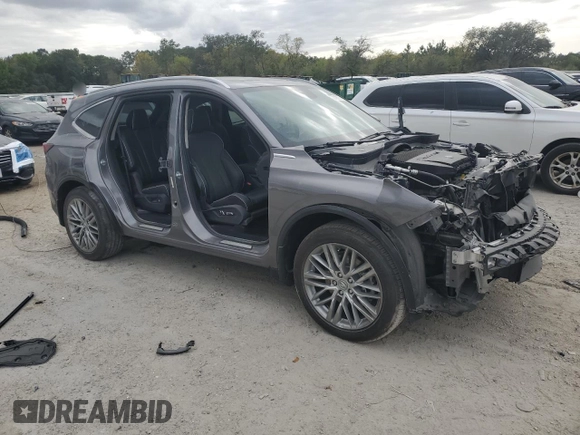 2022 Acura MDX w/Advance Package with VIN 5J8YE1H80NL023273, listed as a Copart auction lot 50019975 with 51,498 mi miles and Salvage Title. Bid and sale history available at carsss.com. Image 4.