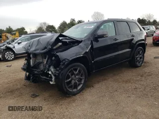 2021 Jeep Grand Cherokee Limited z VIN 1C4RJFBGXMC703322, wystawiony jako Copart lot #54093695 z przebiegiem 56 846 mil mil oraz Szkody całkowita. Historia ofert i sprzedaży dostępna na DreamBid. Obrazek 1.