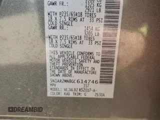 2016 Nissan Pathfinder Platinum z VIN 5N1AR2MN8GC614746, wystawiony jako Copart lot #56227895 z przebiegiem 135 306 mil mil oraz Szkoda całkowita • Salvage title. Historia ofert i sprzedaży dostępna na DreamBid. Obrazek 13.