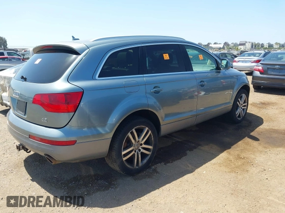 2008 Audi Q7 Premium with VIN WA1BV74L98D031947, listed as a IAAI auction lot 42544652 with Not provided miles and . Bid and sale history available at DreamBid. Image 4.