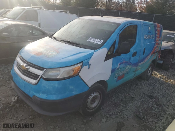 2015 Chevrolet City Express Cargo Van LS with VIN 3N63M0YN8FK720856, listed as a Copart auction lot 80795194 with 181,158 mi miles and Clean Title. Bid and sale history available at carsss.com. Image 1.