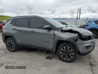 2021 Jeep Compass Trailhawk with VIN 3C4NJDDB9MT594344, listed as a Copart auction lot 58821455 with 80,039 mi miles and Salvage title. Bid and sale history available at DreamBid. Image 4.