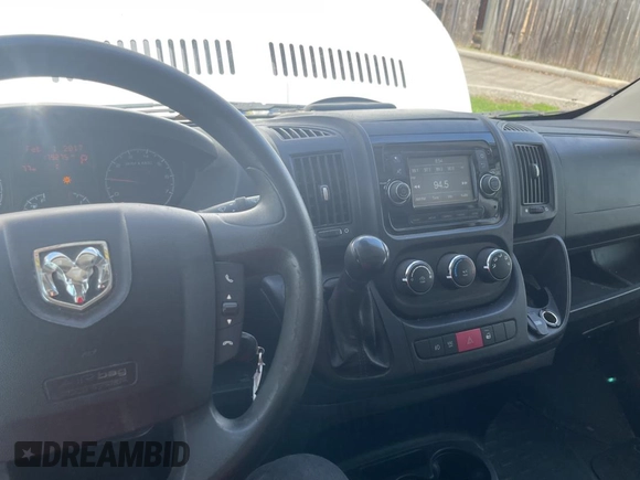 2018 Ram ProMaster Cargo with VIN 3C6URVJG1JE152322, listed as a Copart auction lot 44421785 with 179,000 mi miles and Clean Title. Bid and sale history available at carsss.com. Image 9.