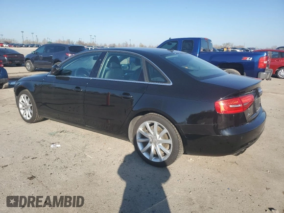 2013 Audi A4 Premium Plus with VIN WAUFFAFL0DA099609, listed as a Copart auction lot 49944835 with 92,478 mi miles and Salvage Title. Bid and sale history available at carsss.com. Image 2.