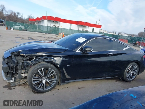2019 Infiniti Q60 Luxe with VIN JN1EV7EL0KM291021, listed as a IAAI auction lot 41589716 with 59,235 mi miles and . Bid and sale history available at DreamBid. Image 15.