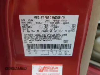 2007 Ford Escape Limited with VIN 1FMCU94197KB90948, listed as a Copart auction lot 89130505 with 181,655 mi miles and Non Repairable. Bid and sale history available at carsss.com. Image 12.
