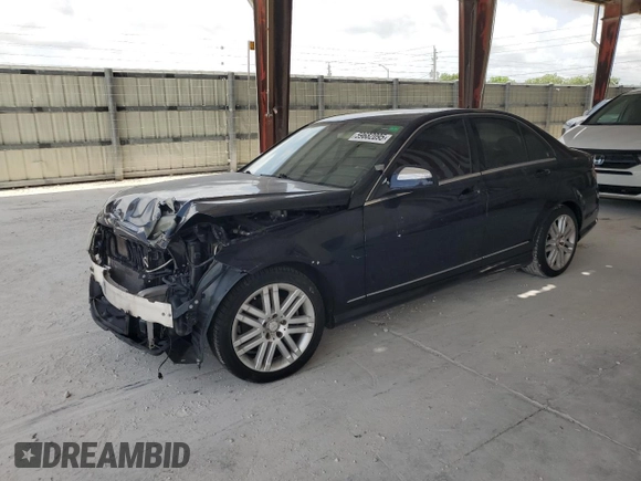 2009 Mercedes-Benz C 300 Sport with VIN WDDGF54X19R077346, listed as a Copart auction lot 59682095 with 142,534 mi miles and Salvage title. Bid and sale history available at DreamBid. Image 1.