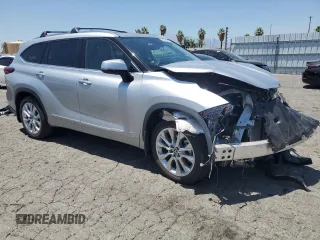 2023 Toyota Highlander Hybrid Limited with VIN 5TDXBRCH4PS575885, listed as a Copart auction lot 64304345 with 15,633 mi miles and Salvage title. Bid and sale history available at DreamBid. Image 4.