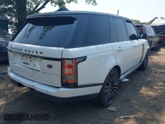 2015 Land Rover Range Rover Supercharged with VIN SALGS2TF3FA218272, listed as a IAAI auction lot 42463876 with 102,037 mi miles and . Bid and sale history available at DreamBid. Image 4.