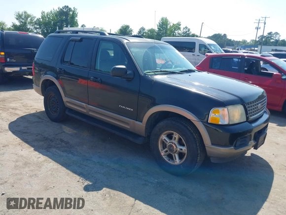 2002 Ford Explorer Eddie Bauer z VIN 1FMDU74W72UA71653, wystawiony jako IAAI lot #42576681 z przebiegiem 175 401 mil mil oraz . Historia ofert i sprzedaży dostępna na DreamBid. Obrazek 1.