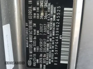 2017 Kia Sorento LX with VIN 5XYPG4A39HG245525, listed as a Copart auction lot 88949925 with 115,504 mi miles and Salvage Title. Bid and sale history available at carsss.com. Image 15.