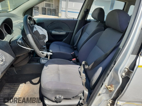 2006 Chevrolet Aveo LT with VIN KL1TG66696B619367, listed as a Copart auction lot 62567655 with 174,548 mi miles and Salvage title. Bid and sale history available at DreamBid. Image 7.