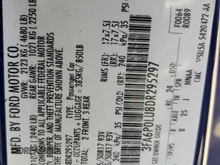 2013 Ford Fusion SE Hybrid z VIN 3FA6P0LU8DR295297, wystawiony jako Copart lot #61830065 z przebiegiem 190 096 mil mil oraz Czysty tytuł • Clean title. Historia ofert i sprzedaży dostępna na DreamBid. Obrazek 12.