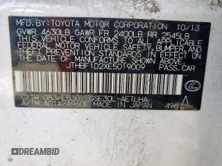 2014 Lexus IS 250 z VIN JTHBF1D2XE5019009, wystawiony jako Copart lot #59238825 z przebiegiem 143 883 mil mil oraz Szkoda całkowita • Salvage title. Historia ofert i sprzedaży dostępna na DreamBid. Obrazek 14.