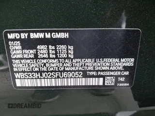 2025 BMW M3 Competition xDrive z VIN WBS33HJ02SFU69052, wystawiony jako IAAI lot #42430291 z przebiegiem Nie podano mil oraz . Historia ofert i sprzedaży dostępna na DreamBid. Obrazek 9.