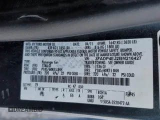 2011 Ford Fiesta SE with VIN 3FADP4EJ2BM216427, listed as a Copart auction lot 45675505 with 1 mi miles and Salvage Title. Bid and sale history available at carsss.com. Image 12.