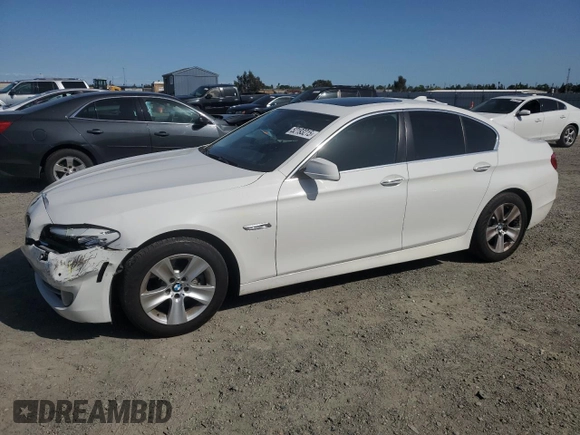 2013 BMW 5 Series 528i with VIN WBAXG5C58DD229195, listed as a Copart auction lot 52193215 with 74,240 mi miles and Salvage Title. Bid and sale history available at carsss.com. Image 1.