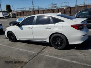 2022 Honda Civic Sedan Sport with VIN 2HGFE2F52NH607192, listed as a Copart auction lot 50379335 with 27,888 mi miles and Salvage Title. Bid and sale history available at carsss.com. Image 2.