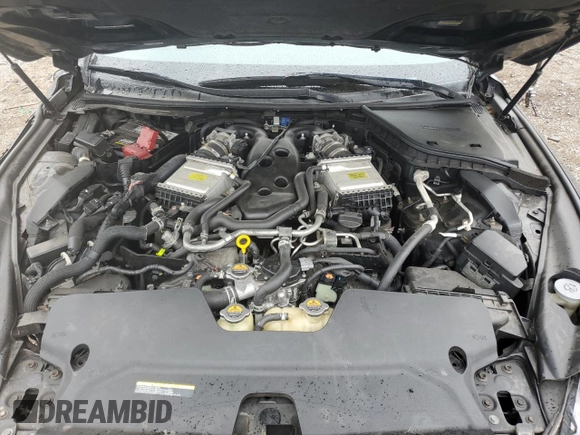2018 Infiniti Q50 Luxe with VIN JN1EV7AR6JM441982, listed as a Copart auction lot 59939945 with 97,702 mi miles and Salvage title. Bid and sale history available at DreamBid. Image 11.