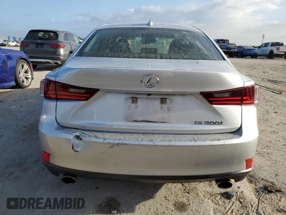 2016 Lexus IS 200t with VIN JTHBA1D29G5001392, listed as a Copart auction lot 52383735 with 108,383 mi miles and Non Repairable. Bid and sale history available at DreamBid. Image 6.