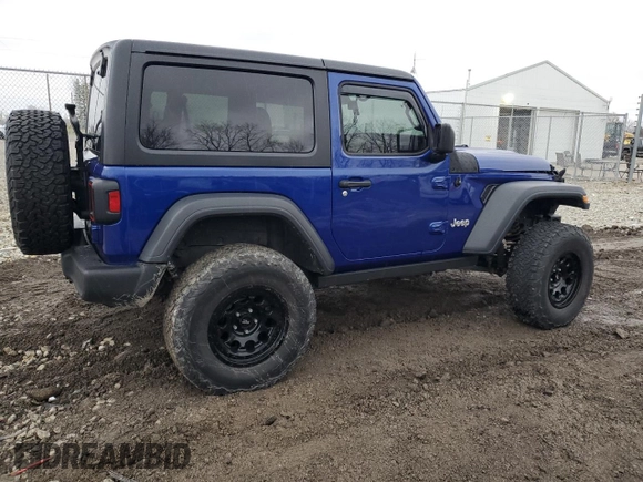 2018 Jeep Wrangler Sport with VIN 1C4GJXAG6JW291330, listed as a Copart auction lot 80825624 with 76,953 mi miles and Salvage Title. Bid and sale history available at carsss.com. Image 3.