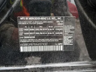 2011 Mercedes-Benz M 350 with VIN 4JGBB2FB7BA657930, listed as a Copart auction lot 52014005 with 139,114 mi miles and Clean title. Bid and sale history available at DreamBid. Image 13.