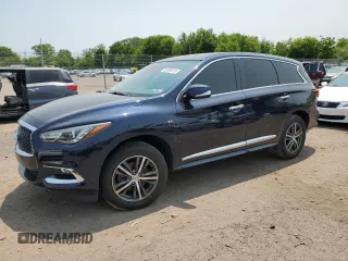2019 Infiniti QX60 Pure with VIN 5N1DL0MM0KC550768, listed as a Copart auction lot 58399875 with 56,950 mi miles and Salvage title. Bid and sale history available at DreamBid. Image 1.