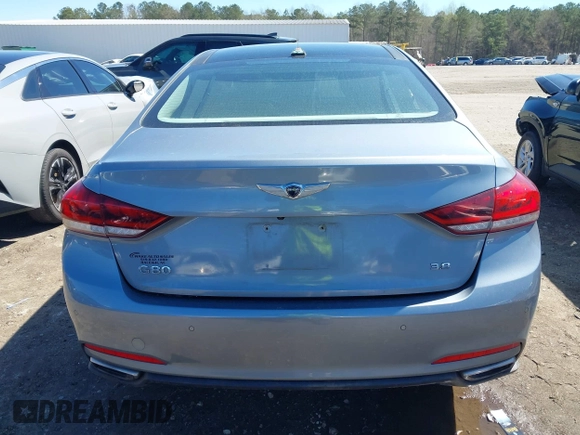 2017 Genesis G80 3.8L with VIN KMHGN4JE1HU195673, listed as a IAAI auction lot 41848806 with 147,327 mi miles. Bid and sale history available at carsss.com. Image 17.