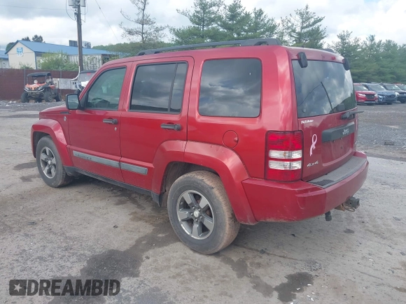 2008 Jeep Liberty Sport with VIN 1J8GN28K78W147239, listed as a IAAI auction lot 42184293 with 182,736 mi miles. Bid and sale history available at carsss.com. Image 3.