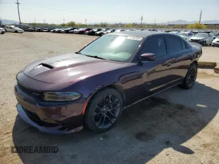 2022 Dodge Charger R/T with VIN 2C3CDXCT8NH145844, listed as a Copart auction lot 51962865 with 34,691 mi miles and Salvage Title. Bid and sale history available at DreamBid. Image 1.