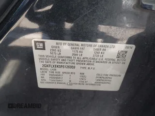 2015 GMC Terrain SLT with VIN 2GKFLXEK5F6126959, listed as a IAAI auction lot 42144398 with 180,784 mi miles and . Bid and sale history available at carsss.com. Image 9.