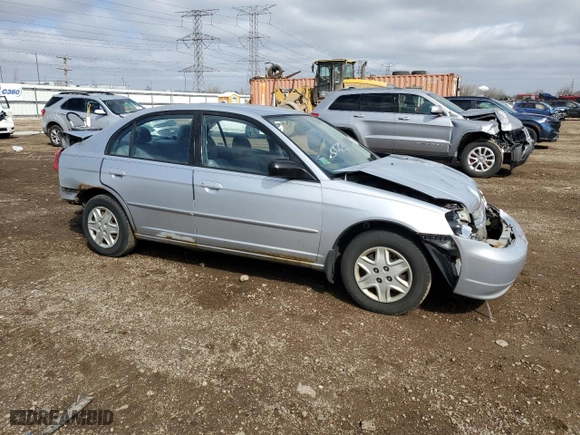 2003 Honda Civic LX with VIN 2HGES16633H603530, listed as a Copart auction lot 50108515 with 0 mi miles and Salvage Title. Bid and sale history available at carsss.com. Image 4.