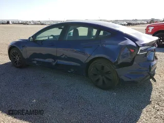 2025 Tesla Model 3 Long Range with VIN 5YJ3E1EA6SF935839, listed as a Copart auction lot 57665785 with 5,996 mi miles and Salvage title. Bid and sale history available at DreamBid. Image 2.