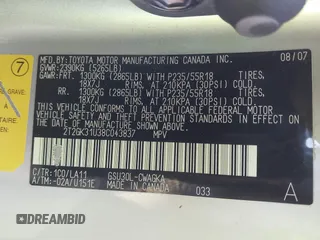 2008 Lexus RX 350 with VIN 2T2GK31U38C043837, listed as a IAAI auction lot 41599633 with 188,769 mi miles and . Bid and sale history available at DreamBid. Image 9.