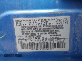 2023 Nissan Sentra SV z VIN 3N1AB8CV9PY244057, wystawiony jako IAAI lot #42123831 z przebiegiem 50 513 mil mil oraz . Historia ofert i sprzedaży dostępna na DreamBid. Obrazek 9.